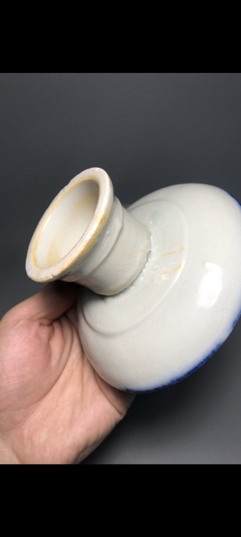 古玩陶瓷【清代】蝶紋青花高足盤【傳世佳品】拍賣，當前價格599元