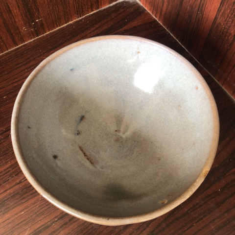 古玩陶瓷元鈞窯天藍釉綠斑碗拍賣，當前價格9500元