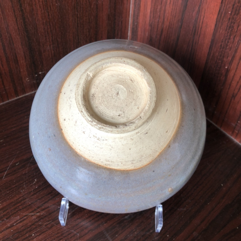 古玩陶瓷元鈞窯天藍釉綠斑碗拍賣，當前價格9500元