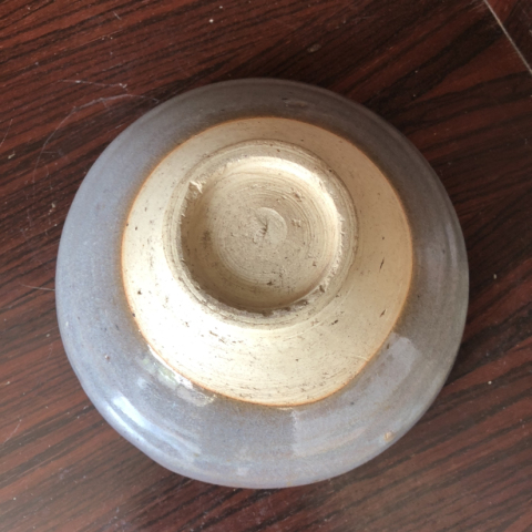 古玩陶瓷元鈞窯天藍釉綠斑碗拍賣，當前價格9500元