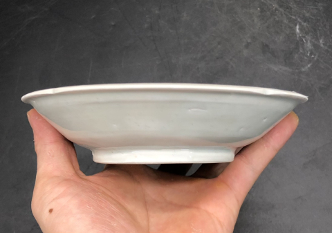 古玩陶瓷五代宣州窯白瓷葵口洗拍賣，當(dāng)前價格3980元