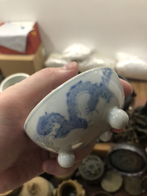 古玩陶瓷青花洗拍賣(mài),當(dāng)前價(jià)格155元