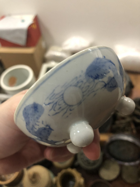 古玩陶瓷青花洗拍賣(mài),當(dāng)前價(jià)格155元