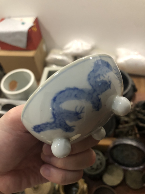 古玩陶瓷青花洗拍賣(mài),當(dāng)前價(jià)格155元