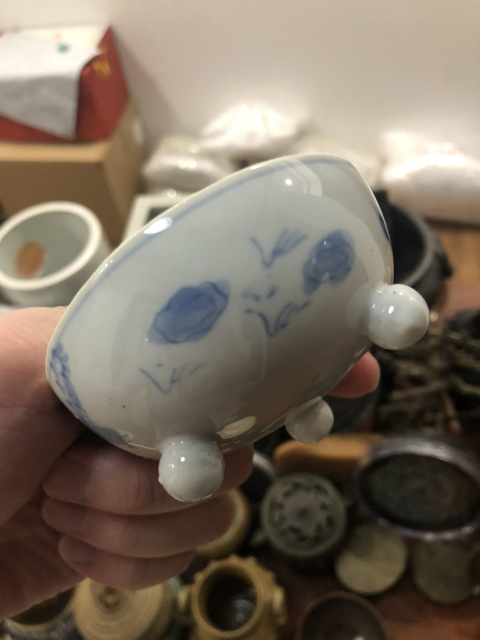 古玩陶瓷青花洗拍賣(mài),當(dāng)前價(jià)格155元