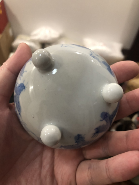 古玩陶瓷青花洗拍賣(mài),當(dāng)前價(jià)格155元