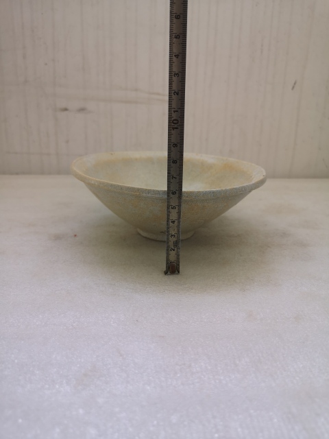 古玩陶瓷景德鎮(zhèn)窯系青白釉斗笠碗拍賣，當(dāng)前價格480元