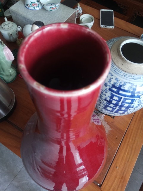 古玩陶瓷無與倫比巨無霸紅釉瓶拍賣，當(dāng)前價(jià)格9999元