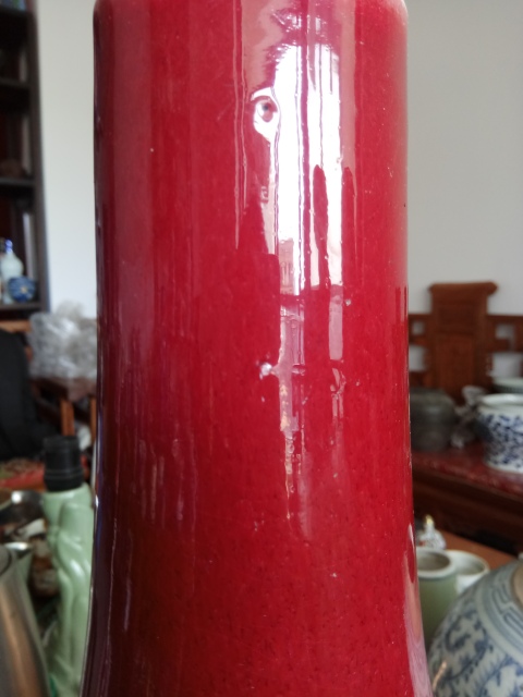 古玩陶瓷無與倫比巨無霸紅釉瓶拍賣，當(dāng)前價(jià)格9999元
