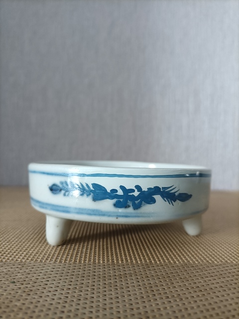 古玩陶瓷清中期.青花三足洗拍賣，當前價格880元