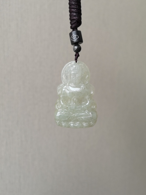 古玩玉器翡翠觀音拍賣(mài)，當(dāng)前價(jià)格850元