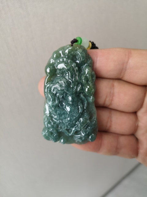 古玩玉器翡翠龍牌拍賣,當前價格450元