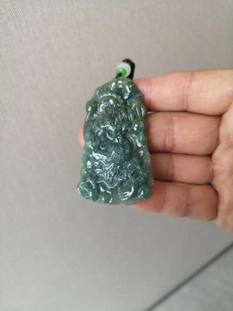古玩玉器翡翠龍牌拍賣,當前價格450元