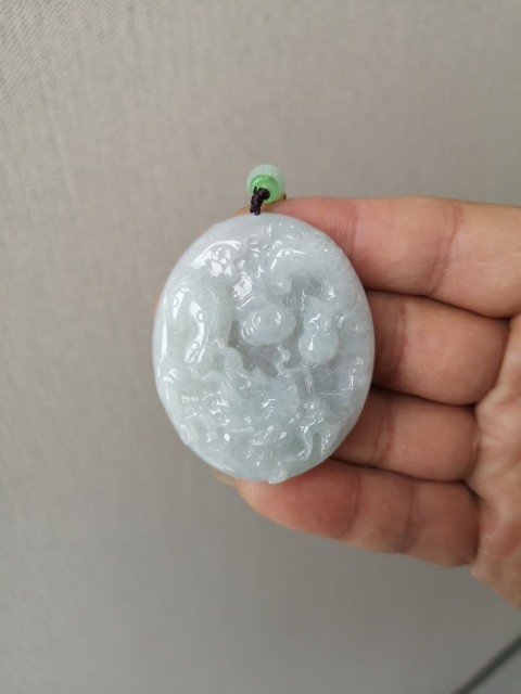 古玩玉器翡翠龍牌拍賣,當(dāng)前價(jià)格450元