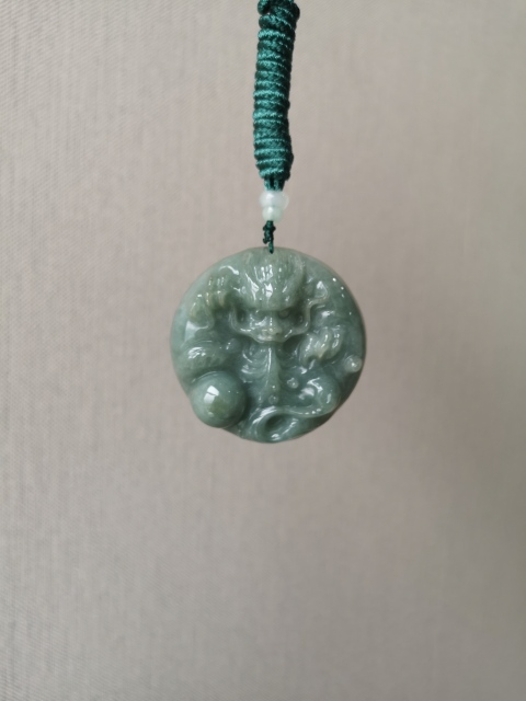 古玩玉器翡翠龍牌拍賣，當前價格550元