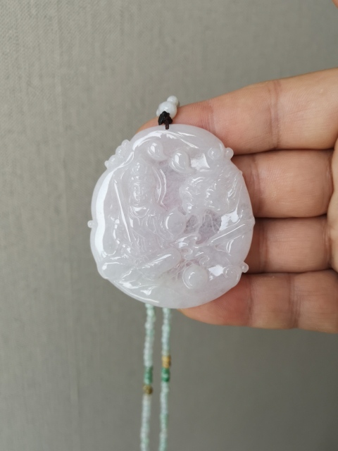 古玩玉器翡翠觀音牌拍賣，當(dāng)前價(jià)格680元