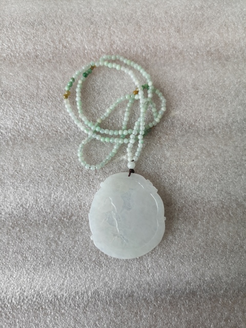 古玩玉器翡翠觀音牌拍賣，當(dāng)前價(jià)格680元