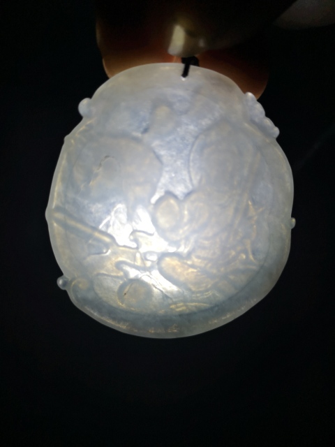 古玩玉器翡翠觀音牌拍賣，當(dāng)前價(jià)格680元