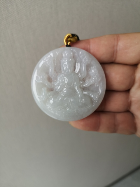 古玩玉器千手觀音牌子拍賣,當前價格1200元