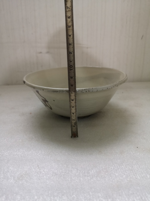 古玩陶瓷磁州窯白地黑福壽字碗拍賣,當前價格298元