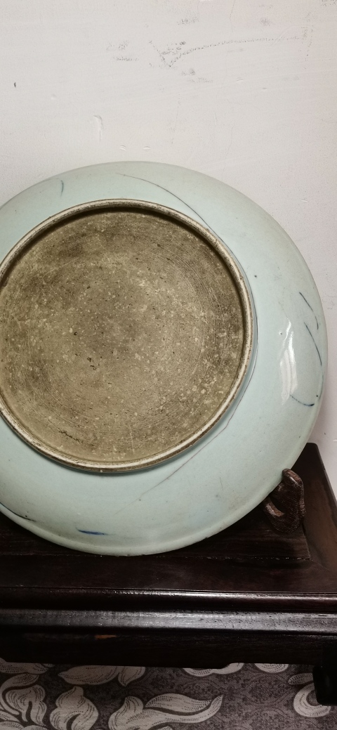 古玩陶瓷青花釉里紅鳳穿牡丹盤拍賣,當前價格2000元