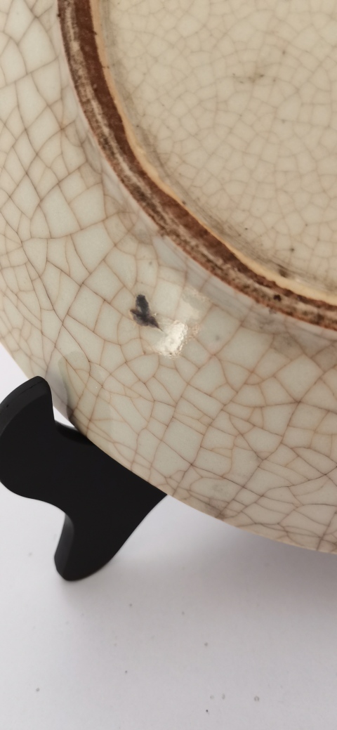 古玩陶瓷哥釉盤拍賣，當前價格2600元