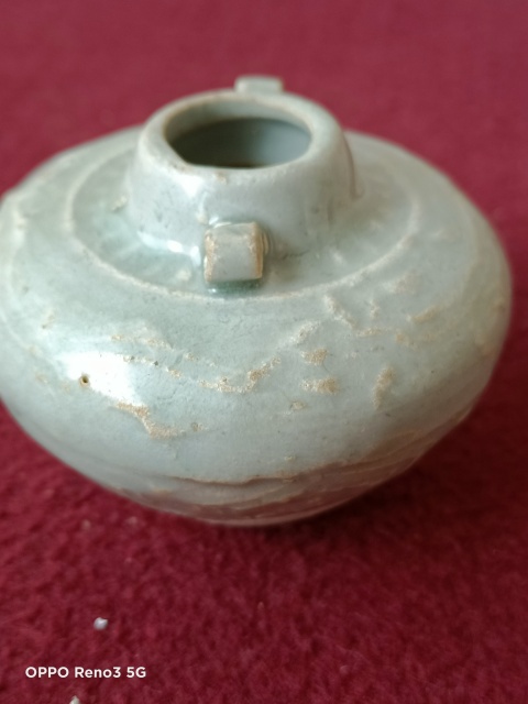 古玩陶瓷元樞府釉塑像印花雙系罐拍賣,當前價格3600元
