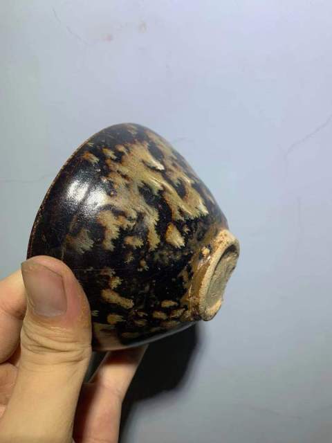 古玩陶瓷吉州窯貼花盞拍賣,當前價格1元