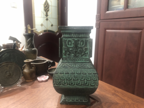 古玩雜項清末銅瓶拍賣,當前價格1688元