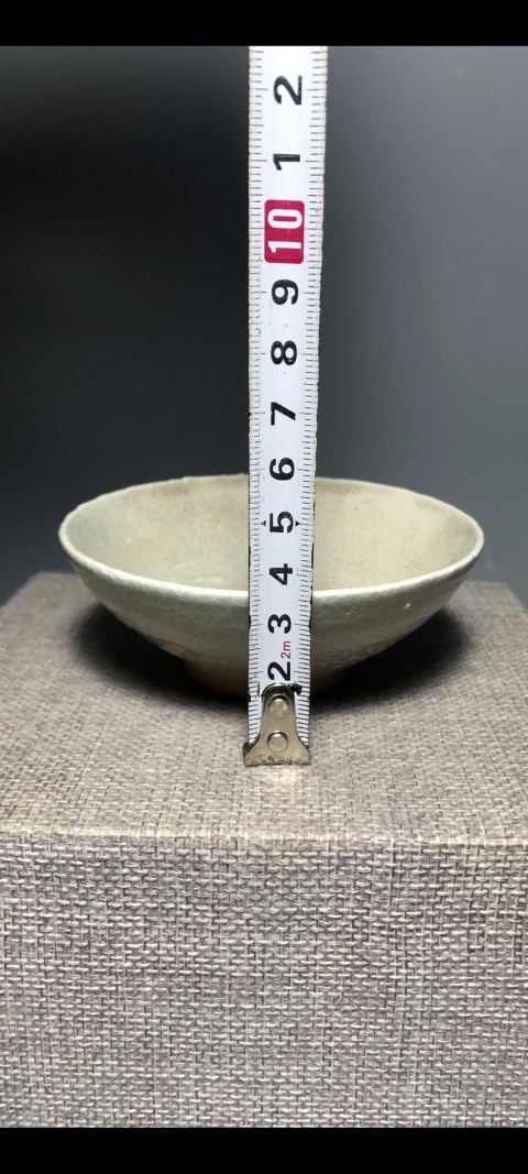 古玩陶瓷【宋代百碎級開片】景德鎮窯系青白釉雞心茶盞【估價大幾千元】拍賣，當前價格969元