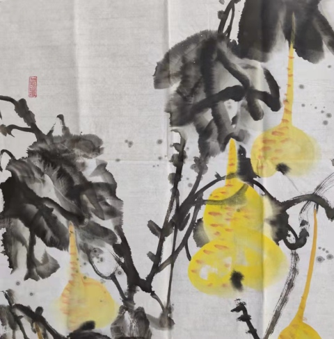 古玩字畫國家一級(jí)美術(shù)師王秀欣老師《葫蘆》拍賣,當(dāng)前價(jià)格298元