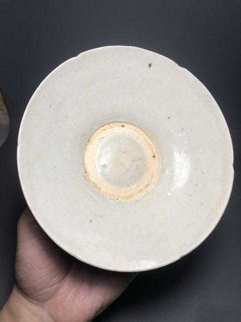 古玩陶瓷【精品】宋代景德鎮(zhèn)窯青白釉六缺斗笠碗【估價(jià)大幾千元】拍賣(mài)，當(dāng)前價(jià)格999元