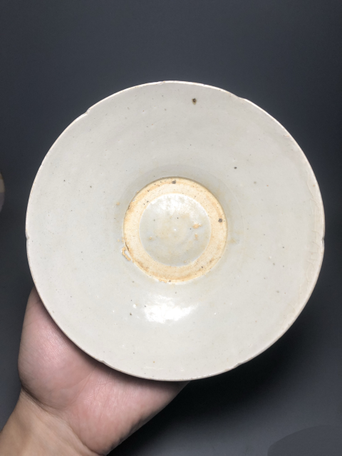 古玩陶瓷【精品】宋代景德鎮(zhèn)窯青白釉六缺斗笠碗【估價(jià)大幾千元】拍賣(mài)，當(dāng)前價(jià)格999元