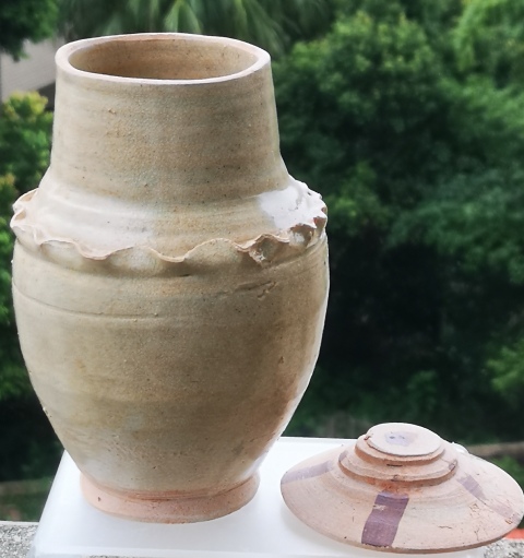 古玩陶瓷精品.宋代將樂窯青釉水波紋蓋罐(960年-1279年)拍賣,當前價格2180元