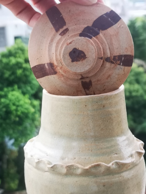 古玩陶瓷精品.宋代將樂窯青釉水波紋蓋罐(960年-1279年)拍賣,當前價格2180元