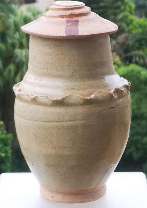 古玩陶瓷精品.宋代將樂窯青釉水波紋蓋罐(960年-1279年)拍賣,當前價格2180元