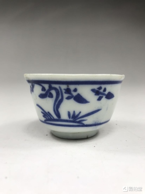 古玩陶瓷青花杯拍賣,當前價格180元