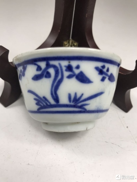 古玩陶瓷青花杯拍賣,當前價格180元