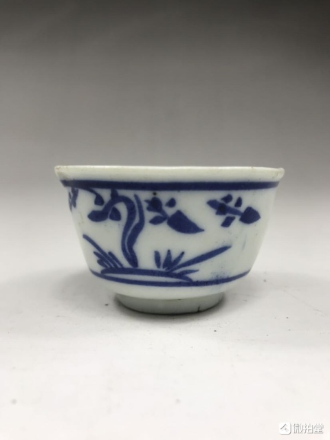 古玩陶瓷青花杯拍賣,當前價格180元