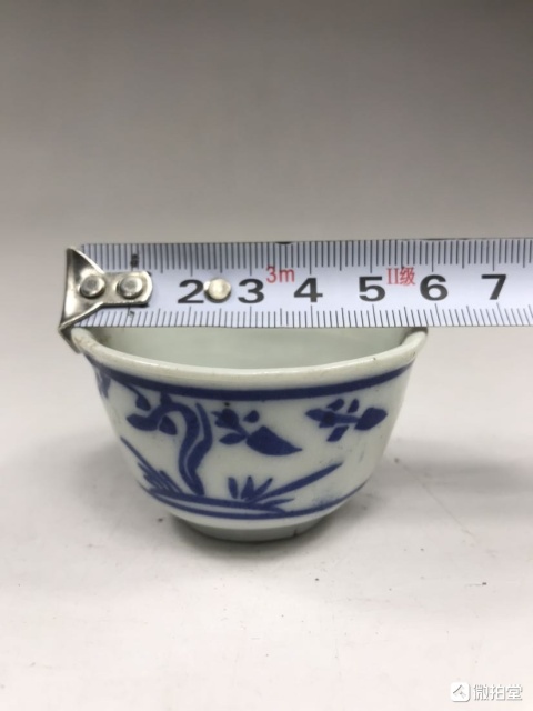 古玩陶瓷青花杯拍賣,當前價格180元