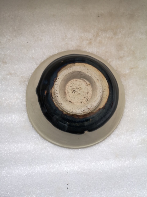 古玩陶瓷磁州窯白底黑釉碗拍賣,當前價格680元