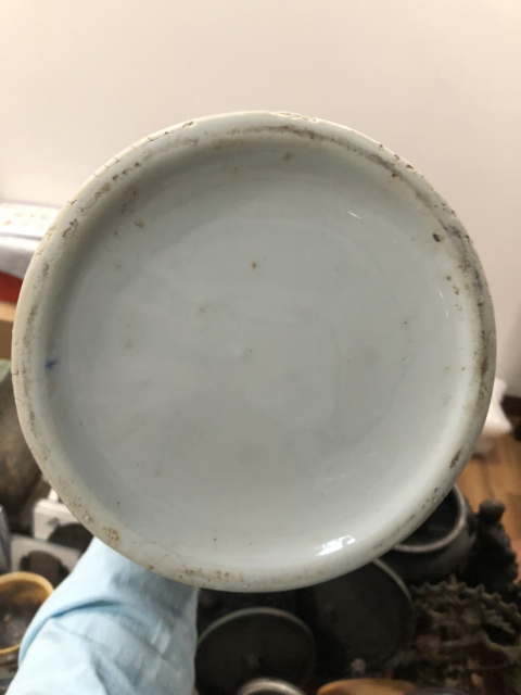 古玩陶瓷青花留白梅紋將軍罐拍賣，當前價格666元