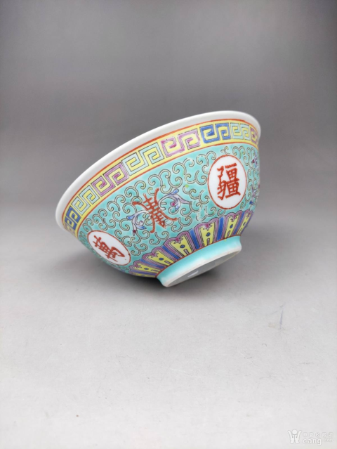 域鉴古玩】解放前后万寿无疆纹碗拍卖价格/图片/值多少钱