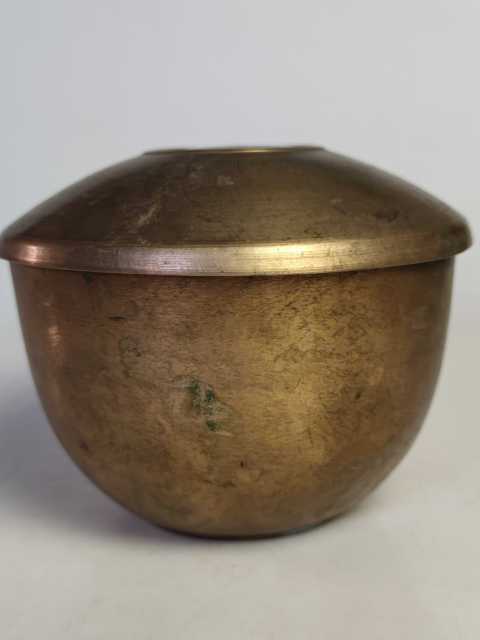 古玩雜項(xiàng)清晚傳世黃亮黃銅蓋碗拍賣，當(dāng)前價(jià)格1999元