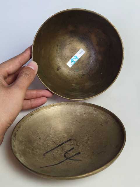 古玩雜項(xiàng)清晚傳世黃亮黃銅蓋碗拍賣，當(dāng)前價(jià)格1999元