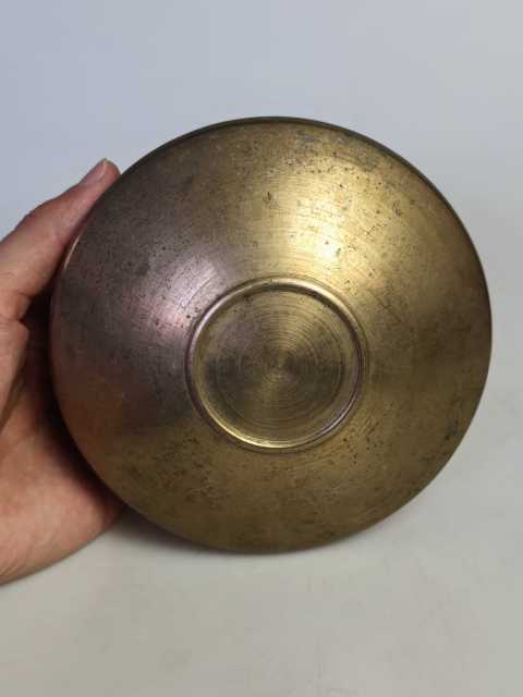 古玩雜項(xiàng)清晚傳世黃亮黃銅蓋碗拍賣，當(dāng)前價(jià)格1999元
