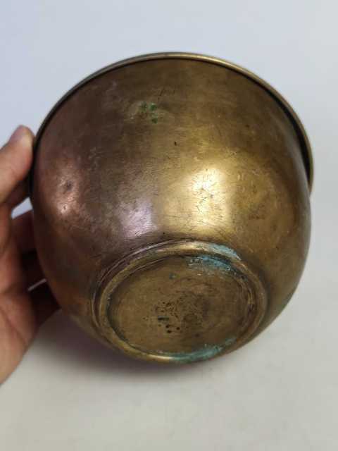 古玩雜項(xiàng)清晚傳世黃亮黃銅蓋碗拍賣，當(dāng)前價(jià)格1999元