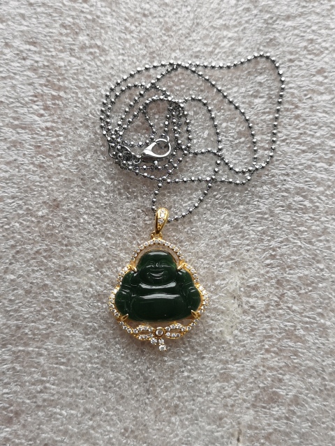 古玩玉器翡翠彌勒拍賣，當(dāng)前價(jià)格398元