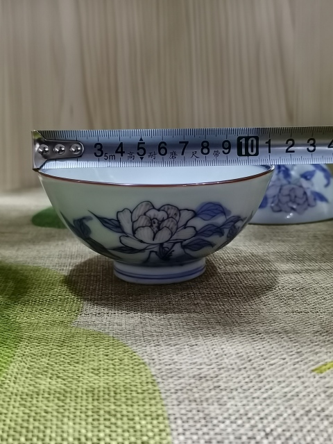 古玩陶瓷【精華釉里紅】清晚期青花釉里紅碗一對(duì)拍賣，當(dāng)前價(jià)格396元
