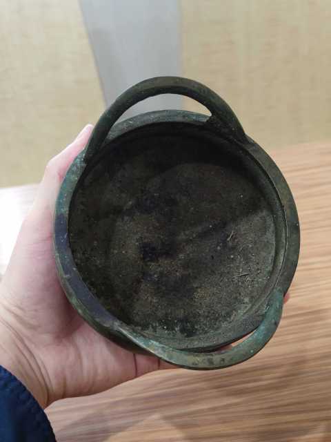 古玩陶瓷民國黃銅三足橋耳香爐拍賣,當前價格1800元
